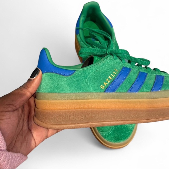 Adidas Green and Blue Sneakers - Picture 3 of 4